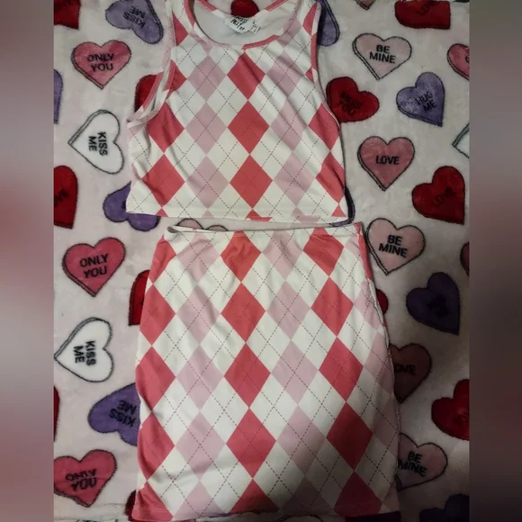 Princess Polly Pink Argyle Skirt Set - Picture 11 of 15